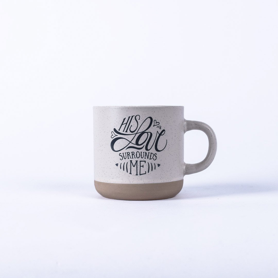 Two latte mug with different design on it