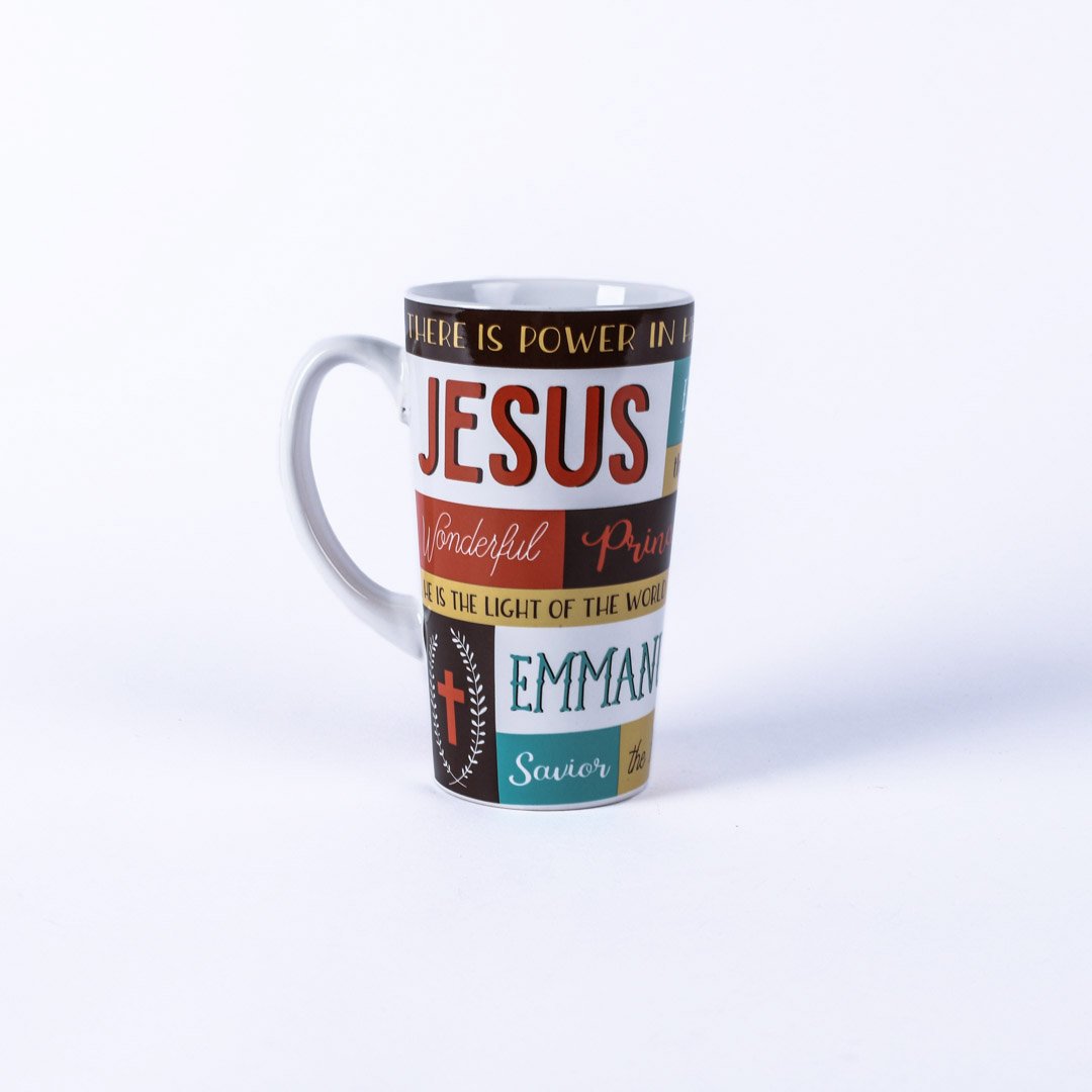 Latte Mug - Names Of Jesus - 16 oz | Swanson Christian Products