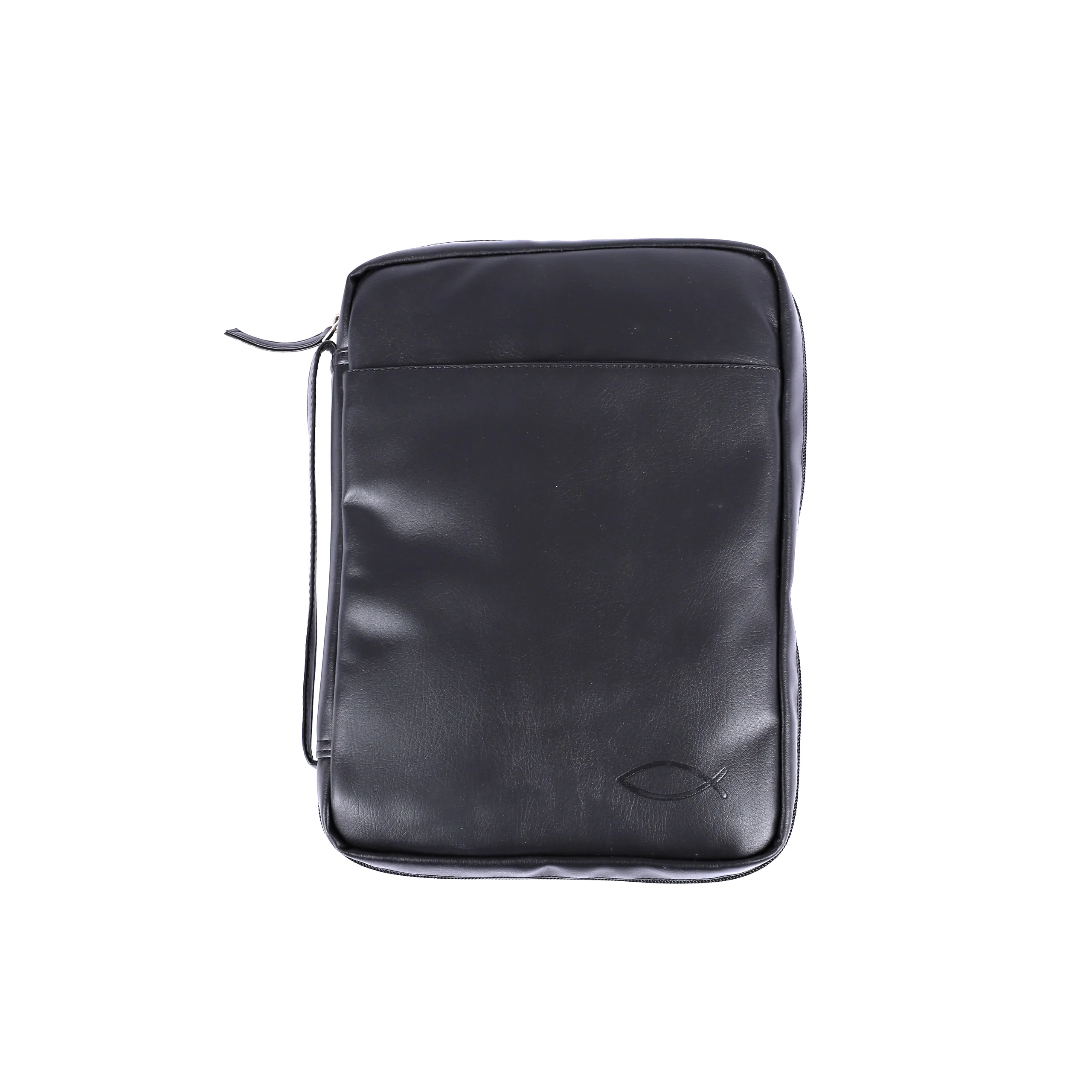 Bible Cover Imitation Leather Plain Xxl with fish symbol of Christianity - Swanson Christian Products