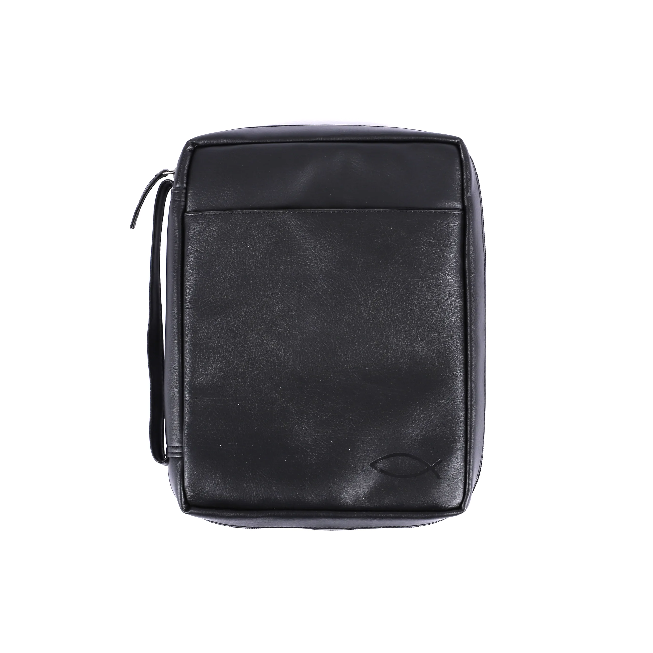 Bible Cover Imitation Leather Plain Xxl with fish symbol of Christianity - Swanson Christian Products