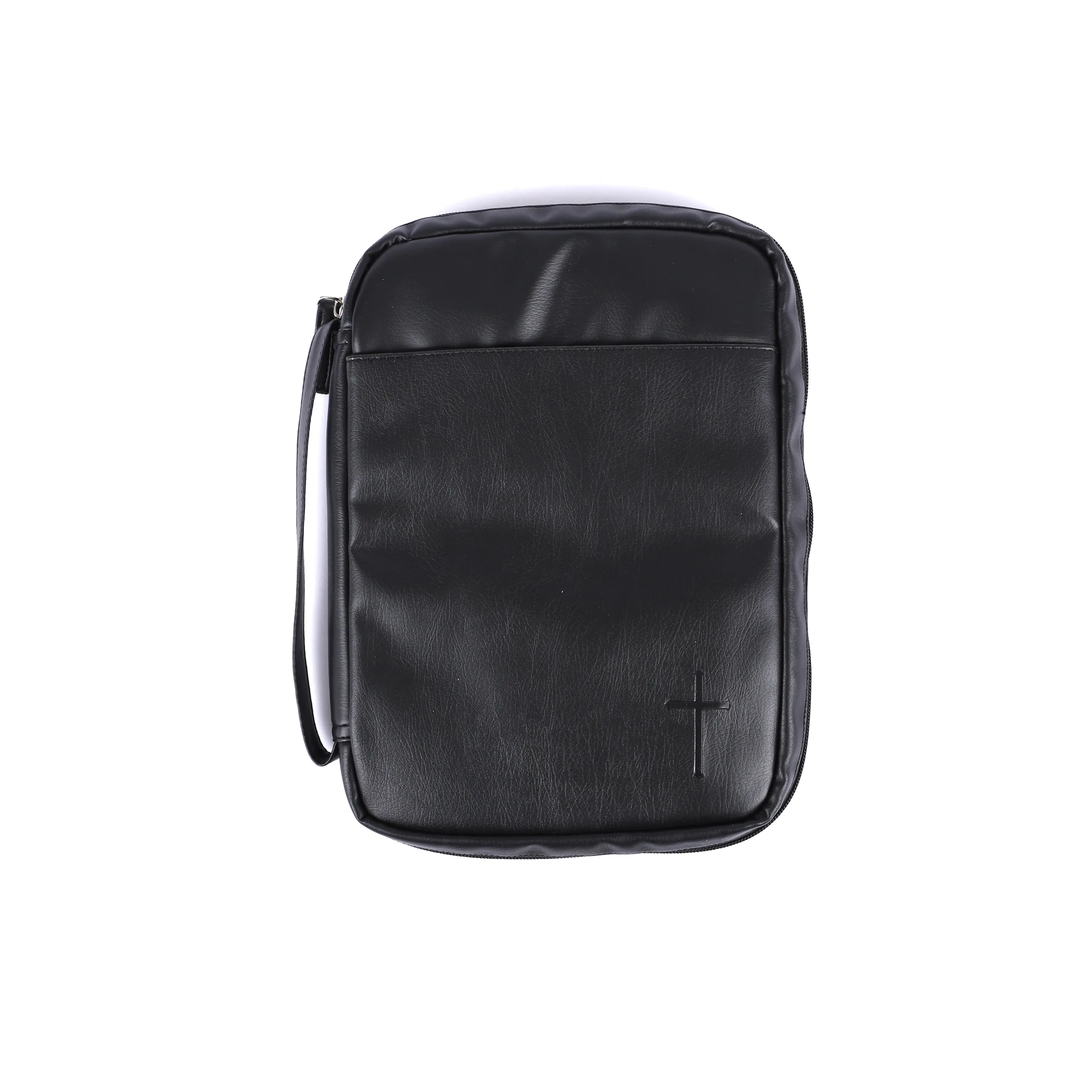 Bible Cover Imitation Leather Plain Xxl with cross - Swanson Christian Products