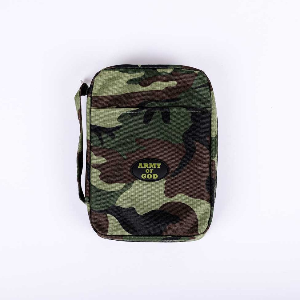 Bible Cover Canvas Army Of God Green Camo- Swanson Christian Products