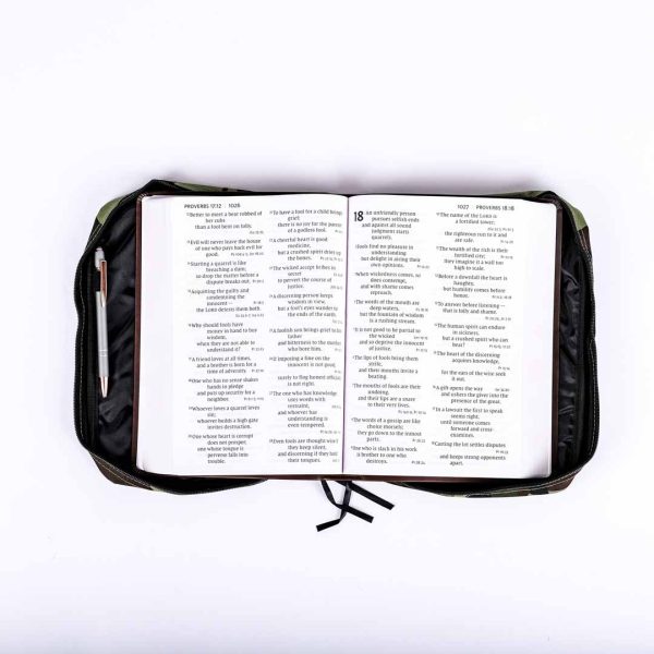 Bible Cover Canvas Army Of God Green Camo- Swanson Christian Products