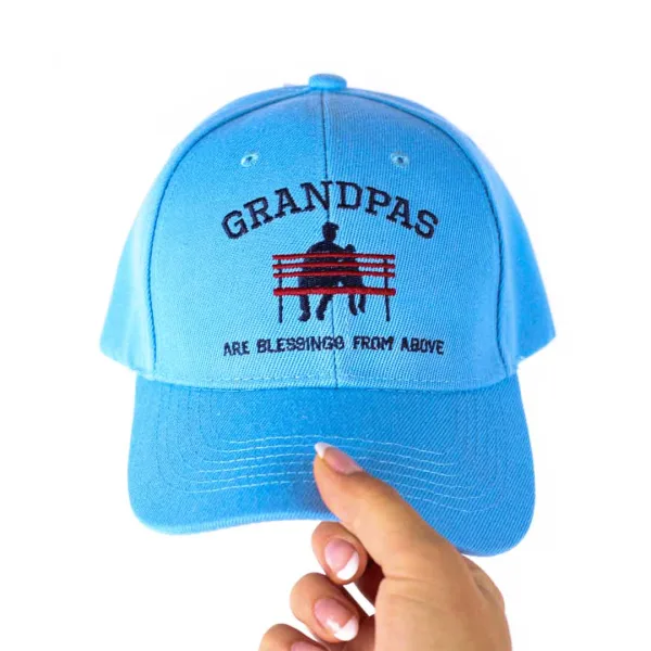 Hat - Blue - Grandpas Are Blessings From Above | Swanson Christian Products