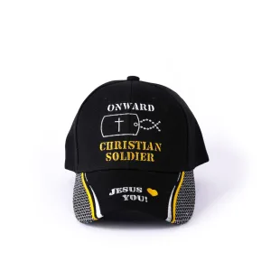 Hat – Black – Onward Christian Soldier – Dog Tag