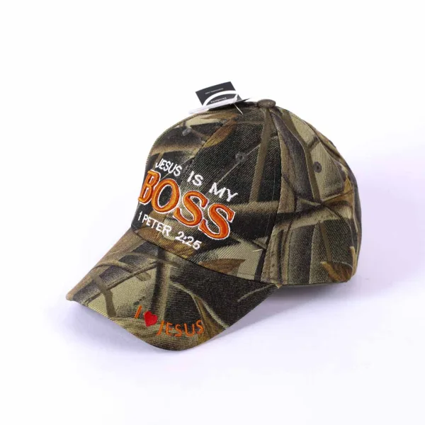 Hat - Camo - Jesus Is My Boss - Swanson Christian Products
