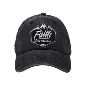 Hat – Grey – “Faith Moves Mountains”