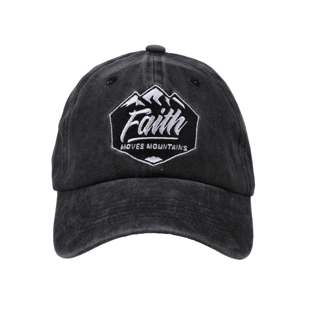 Hat - Grey - "Faith Moves Mountains"