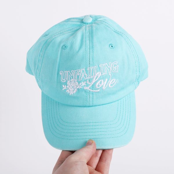 Teal Turquoise Cap "Unfailing Love"- Swanson Christian Products