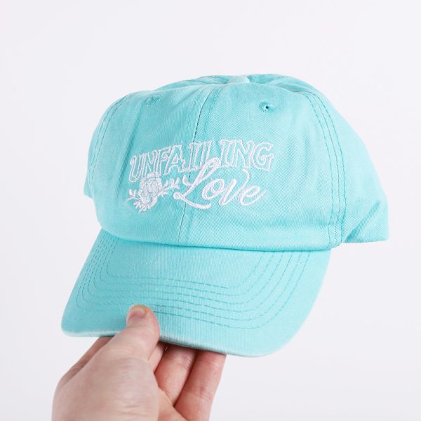 Teal Turquoise Cap "Unfailing Love"- Swanson Christian Products