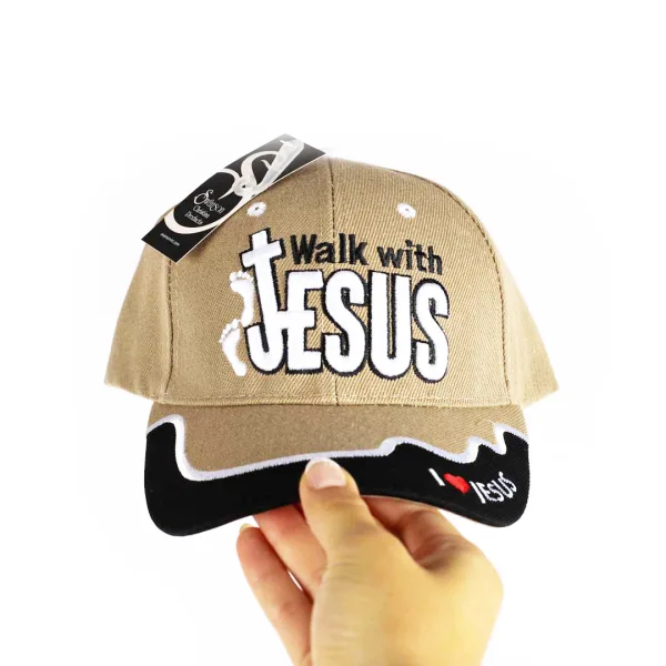 Hat - Khaki - Walk With Jesus | Swanson Christian Products