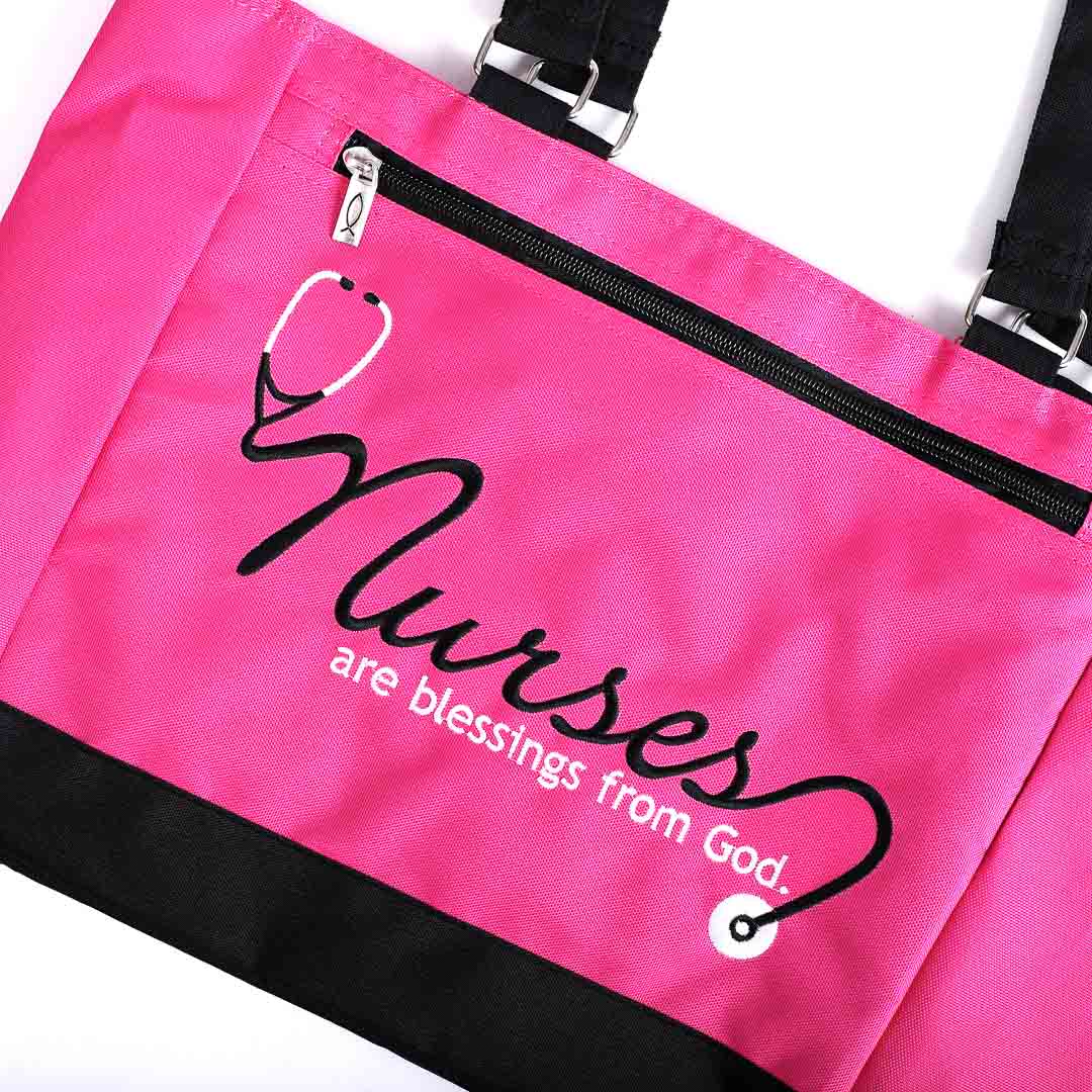 Tote Nurses are Blessing- Magenta- Swanson Christian Products