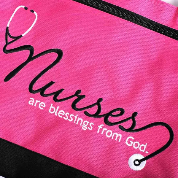Tote Nurses are Blessing- Magenta- Swanson Christian Products