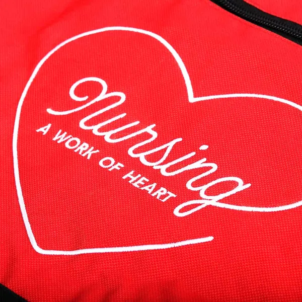 Tote bag- Nursing A Work Of Heart Red- Swanson Christian Products