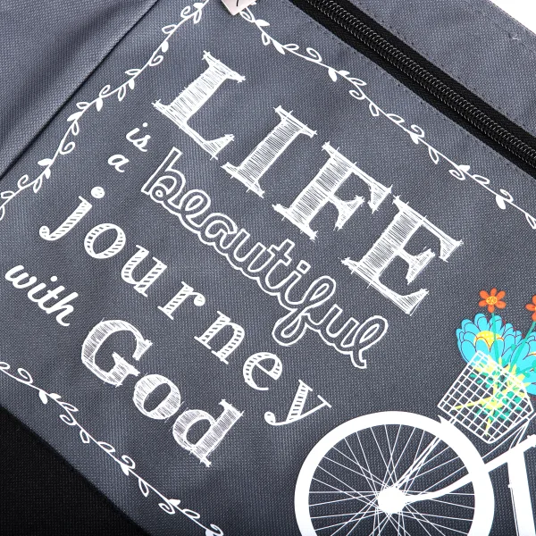 Tote bag- Life Is A Beautiful Journey w/ God- Gray- Swanson Christian Products