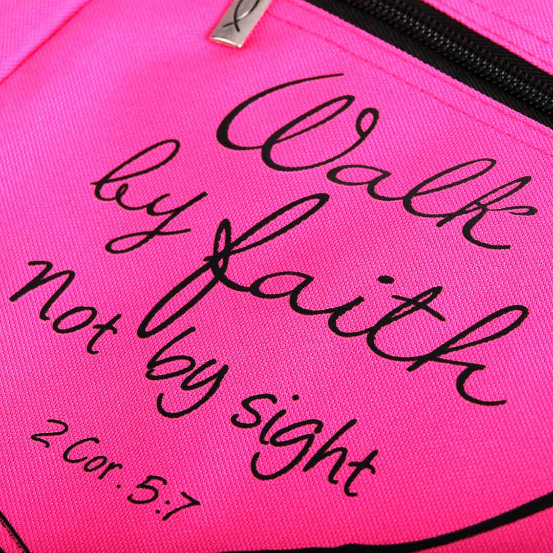 Tote bag- Walk By Faith- Pink- Swanson Christian Products