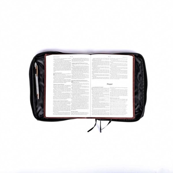 Bible Cover Microfiber Floral with 6 Photo L- Swanson Christian Products