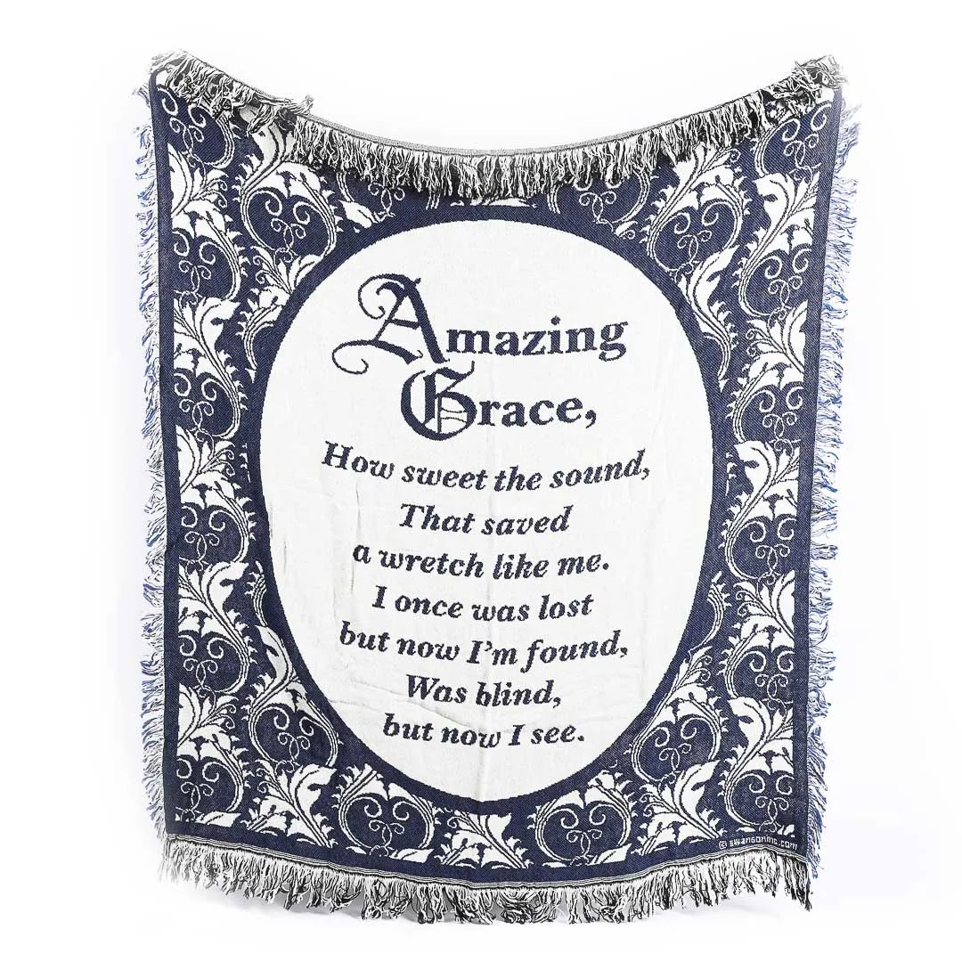 Throw Amazing grace- Blue- Swanson Christian Products