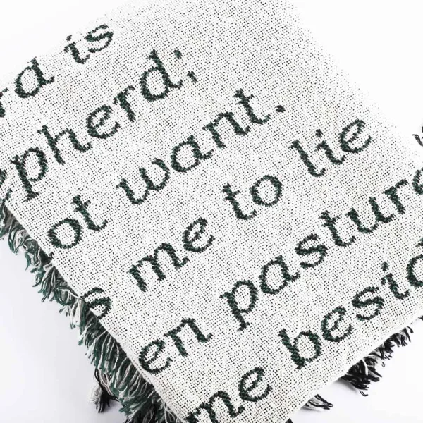 Lord Is My Shepherd Throw- green- Swanson Christian Products
