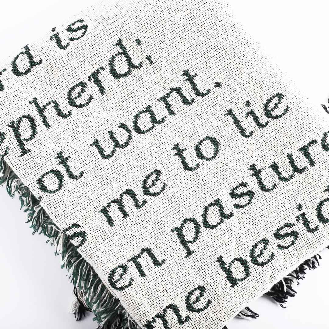 Lord Is My Shepherd Throw- green- Swanson Christian Products