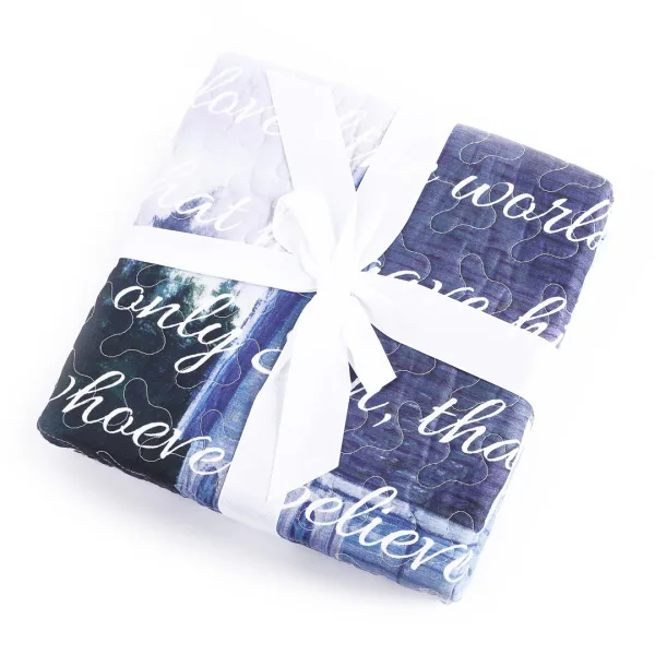 Quilted Throw- John 3:16 bible verse- Swanson Christian Products