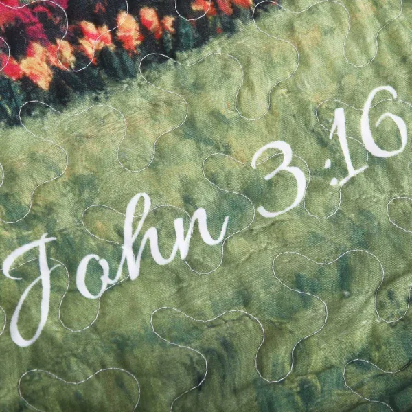 Quilted Throw- John 3:16 bible verse- Swanson Christian Products