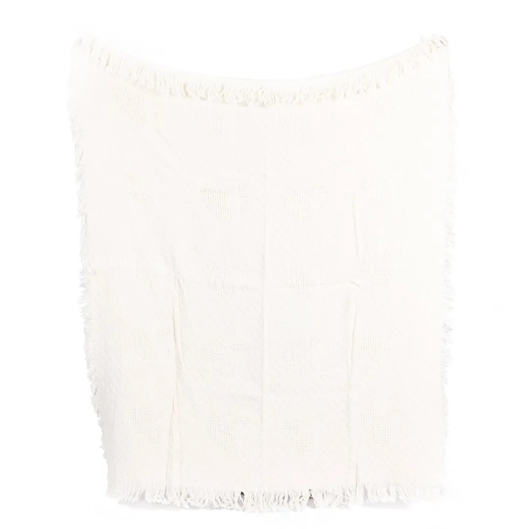 Throw Natural Texture Heart Cross 50X60- Swanson Christian Product