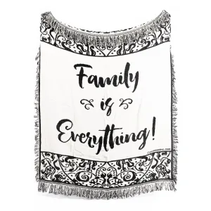 Throw – Family Is Everything – Deep Grey – 50×60″