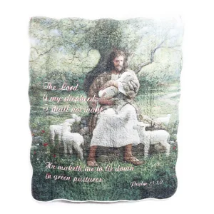 Quilted Throw – The Lord Is My Shepherd