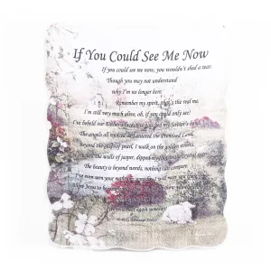 Quilted Throw – If You Could See Me Now – Gift for Grieving –  50″ x 60″