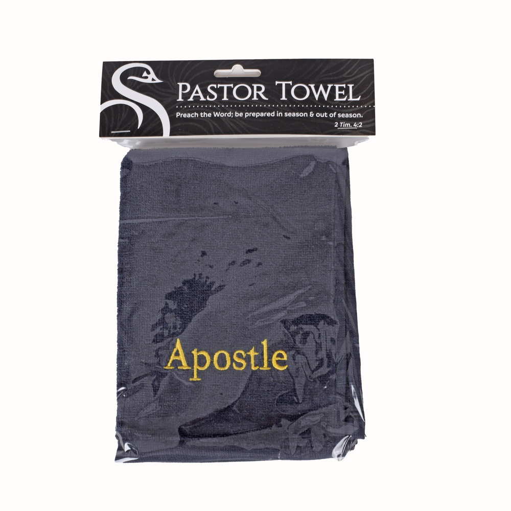 Pastor Towel - Apostle - Black - Cotton - Image 2