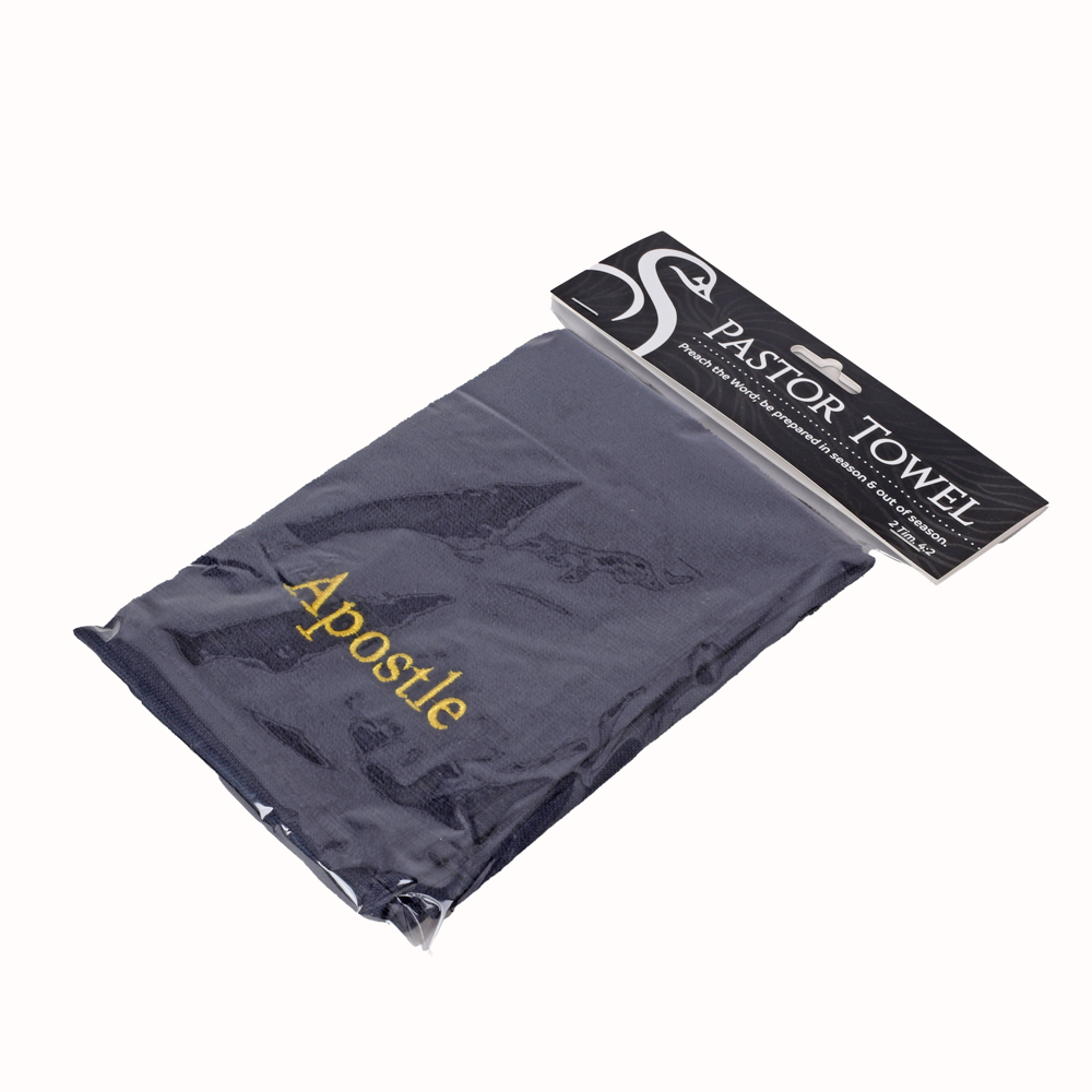 Pastor Towel - Apostle - Black - Cotton - Image 3
