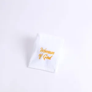 Pastor Towel – Woman Of God – White – Cotton