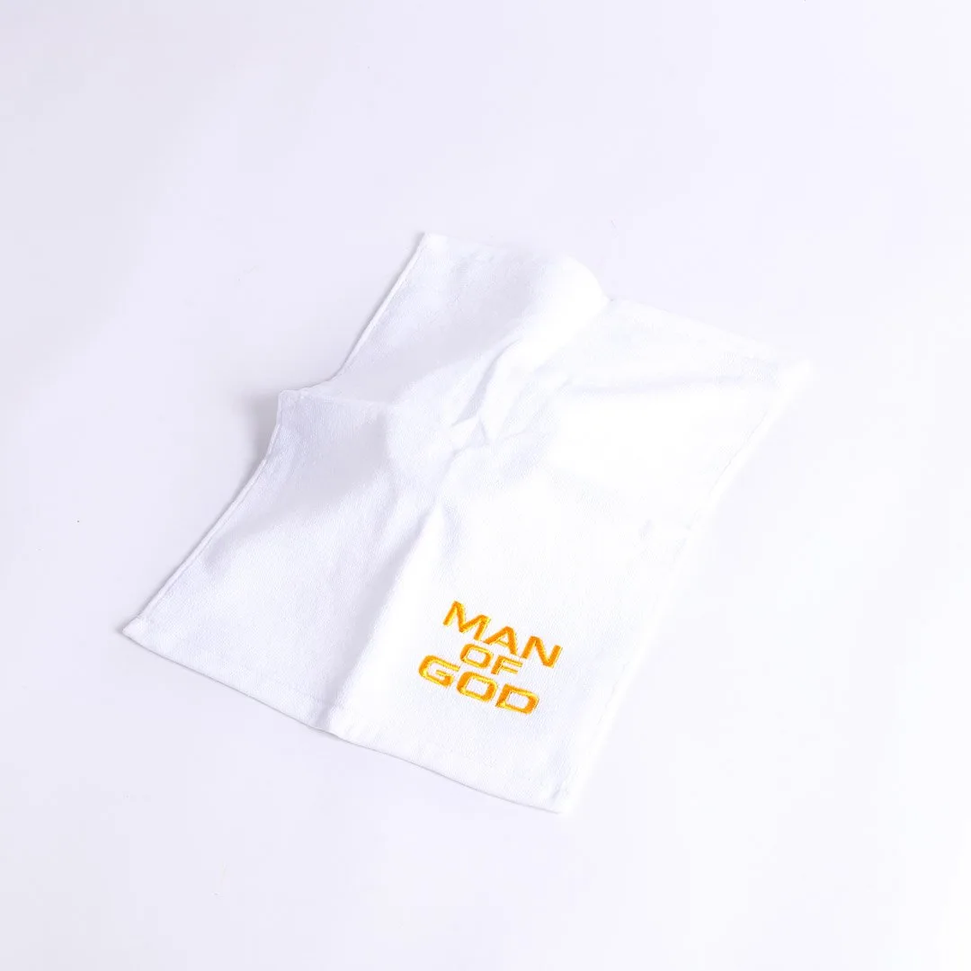 Pastor Towel - Man Of God - White Cotton- Swanson Christian Products