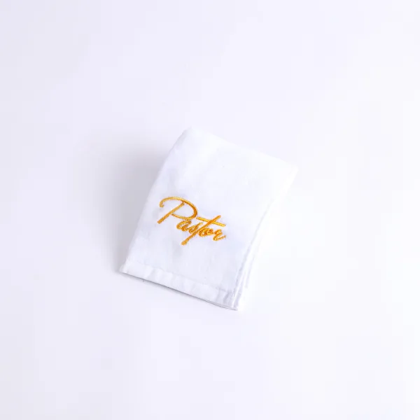 Pastor Towel- Pastor- White Cotton- Swanson Christian Products