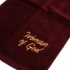 Pastor Towel Woman Of God Burgundy Cotton- Swanson Christian Products