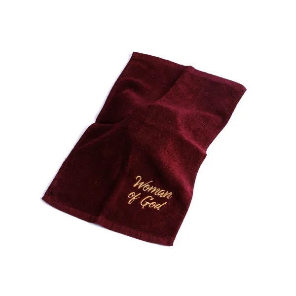 Pastor Towel Woman Of God Burgundy Cotton- Swanson Christian Products