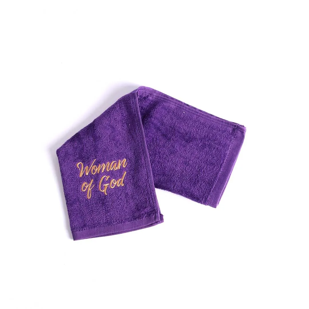 Pastor Towel - Woman Of God - Purple - Cotton - Image 3