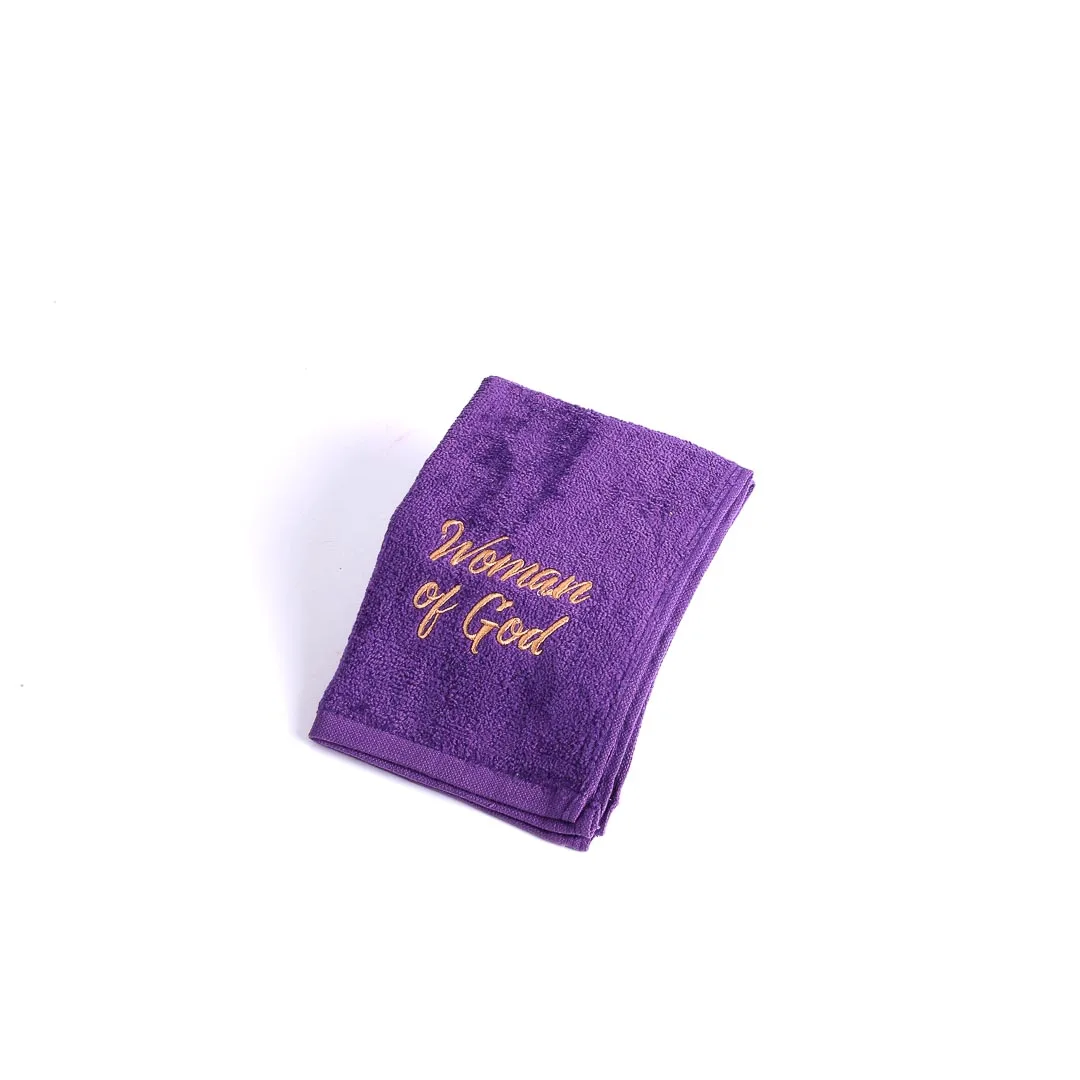 Pastor Towel - Woman Of God - Purple - Cotton