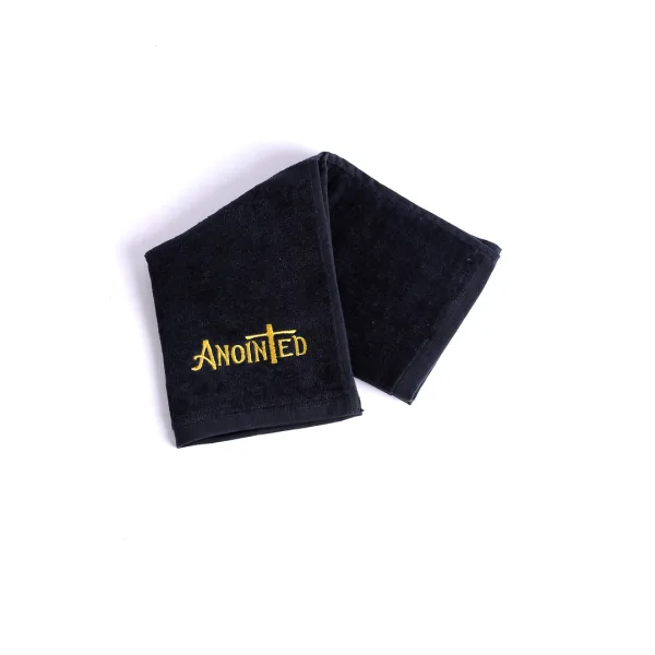 Pastor Towel Anointed Black Cotton- Swanson Christian Products