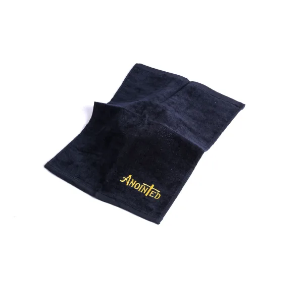 Pastor Towel Anointed Black Cotton- Swanson Christian Products