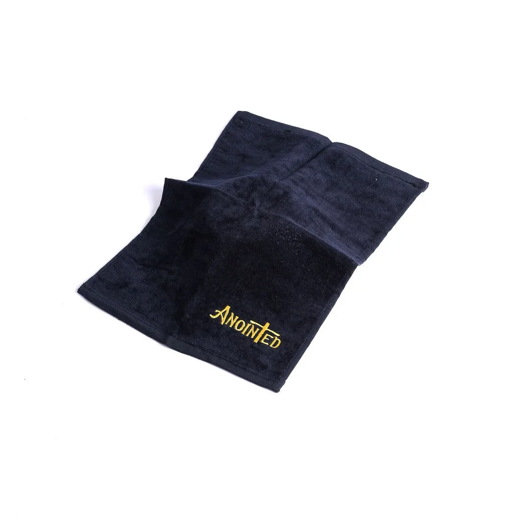 Pastor Towel Anointed Black Cotton- Swanson Christian Products