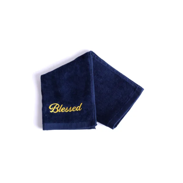 Pastor Towel - Blessed - Navy - Cotton | Swanson Christian Products