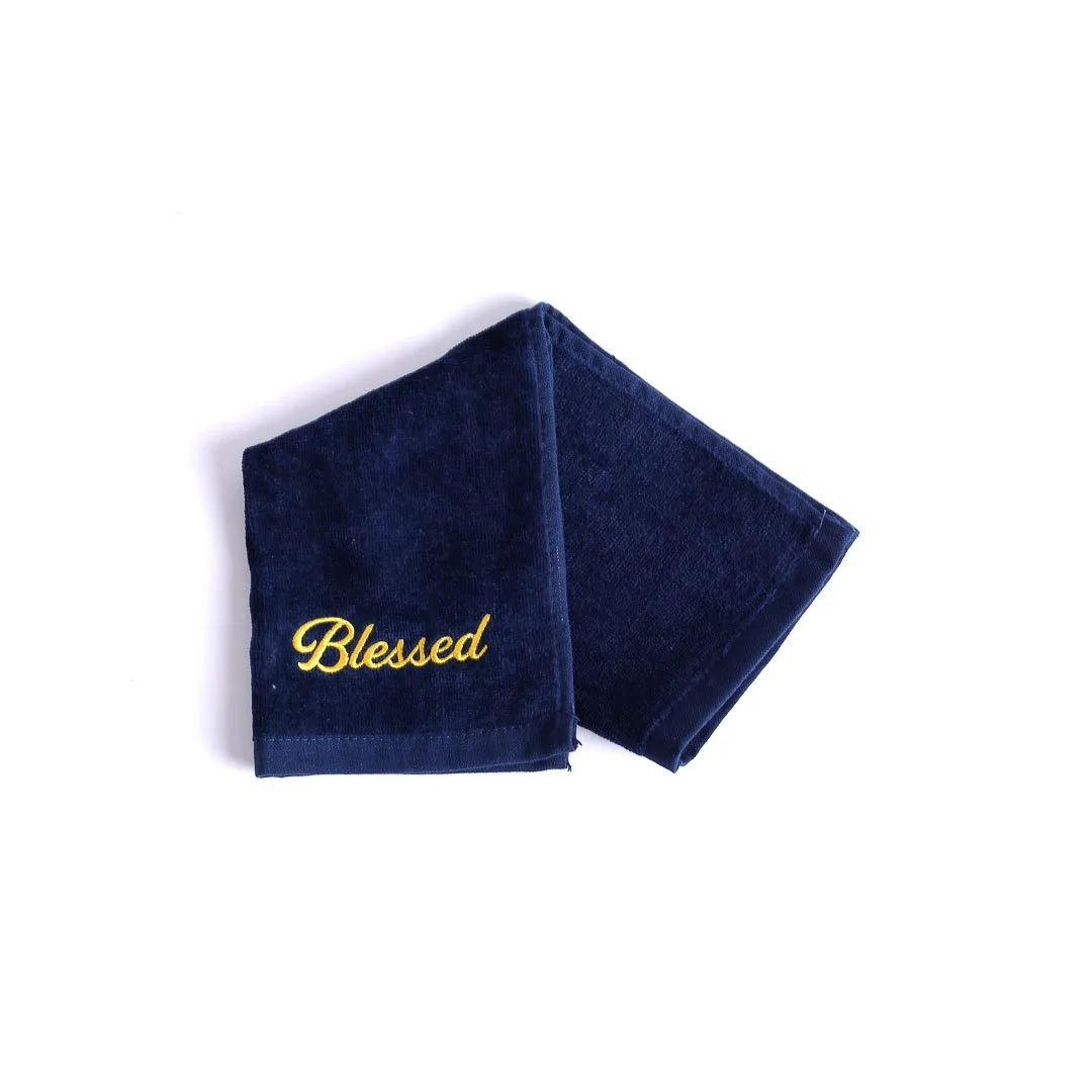 Pastor Towel - Blessed - Navy - Cotton | Swanson Christian Products