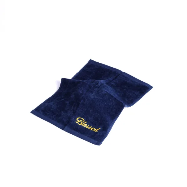 Pastor Towel - Blessed - Navy - Cotton | Swanson Christian Products
