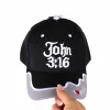 Hat - Black - John 3:16 - Swanson Christian Products