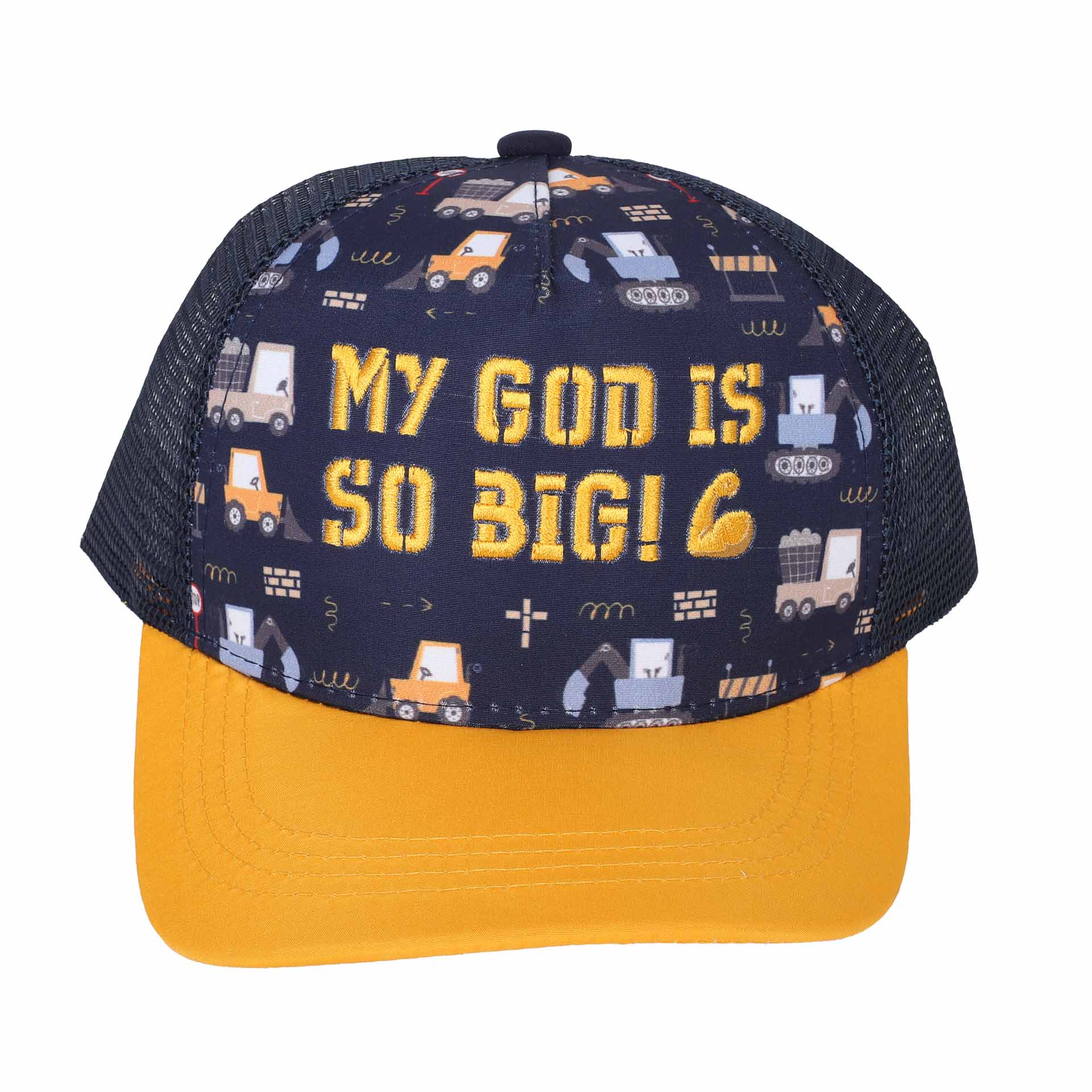 Cap for Kids - My God Is So Big -Yellow/Navy | Swanson Christian Products