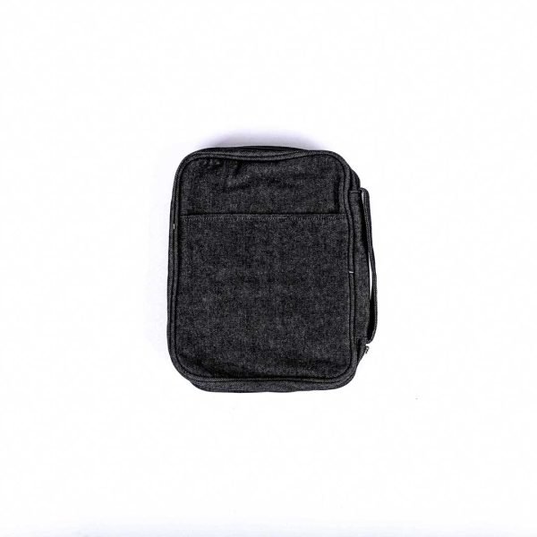Bible Cover Canvas W/ Grommets Black M- Swanson Christian Products