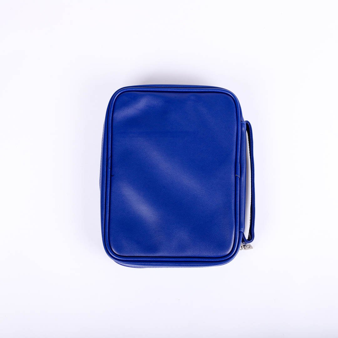 Bible Cover Imitation Leather Swash Fish- Blue- Swanson Christian Products
