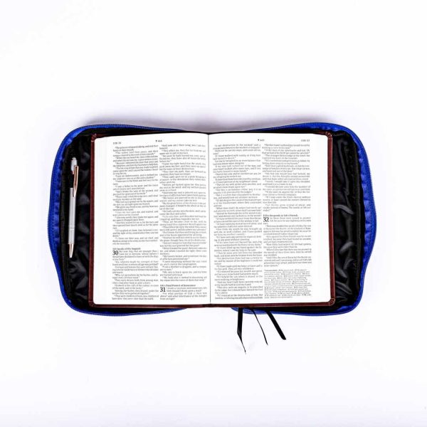 Bible Cover Imitation Leather Multiple Fish- Blue- Swanson Christian Products